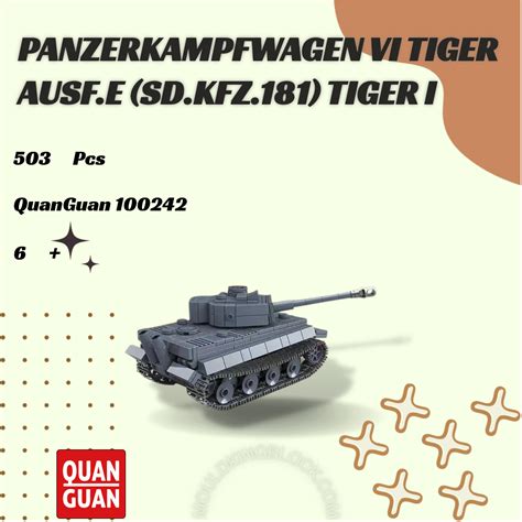 Quanguan 100242 Panzerkampfwagen Vi Tiger Ausfe Sdkfz181 Tiger I