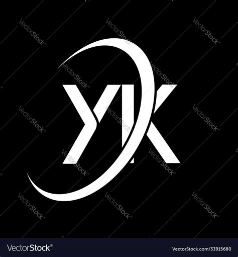 yk logo y k design white letter yky royalty free vector