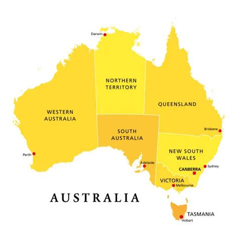 Map Of Australian Territories Royalty Free Stock Svg Vector
