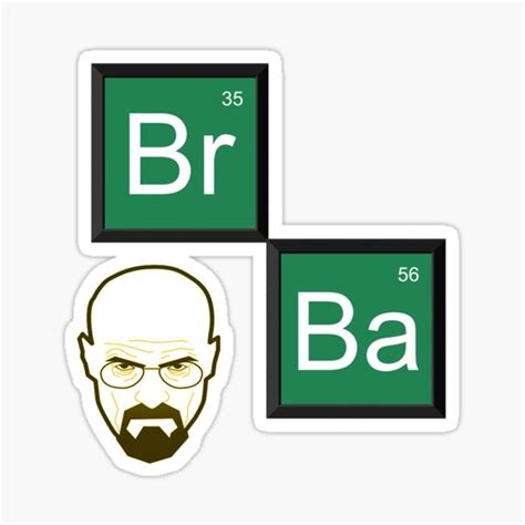 Walter White Breaking Bad Br Ba Sticker By Artworkdesign Redbubble