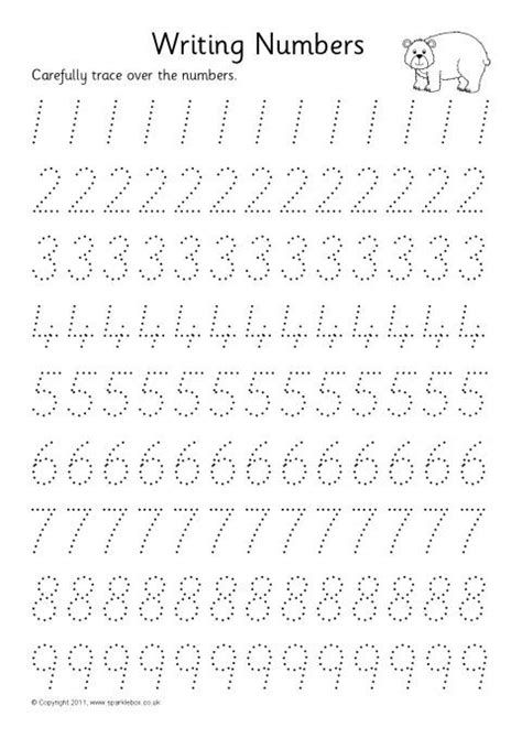 writing numbers formation worksheets sb sparklebox