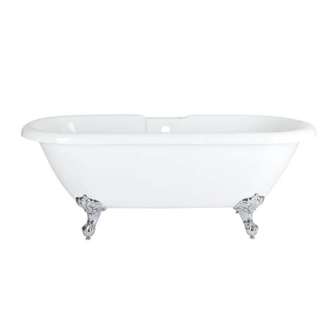 Milano Legend White Traditional Roll Top Freestanding Bath With