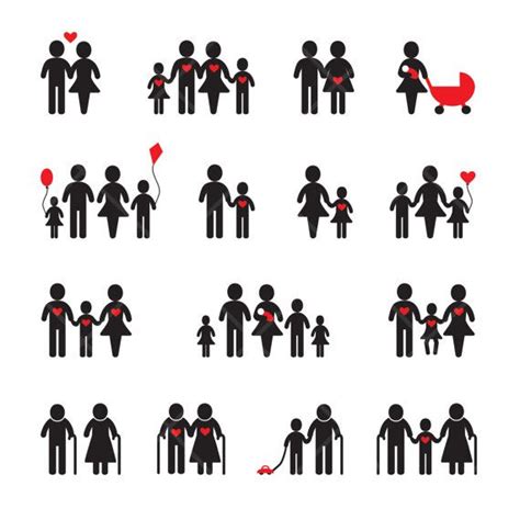 Download 628 children pictogram free vectors. INSTANT DOWNLOAD Wedding Family Pictograms by ...