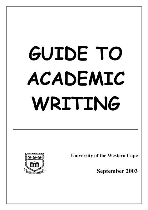 Pdf Guide To Academic Writing