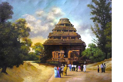 Konark Temple Acrylic Painting By Raghunath Sahoo Image