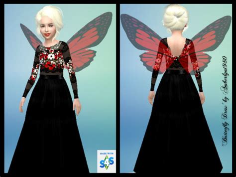 Butterfly Dresses Sims 4 Female Clothes