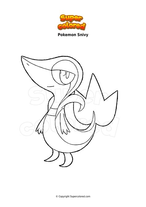 Dibujo De Snivy De Pokemon Para Colorear Loca Tel