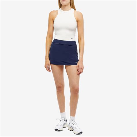 Sporty And Rich Serif Court Skirt Navy And White End Ru