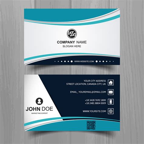 Wave Business Card Template Free Word Download Privatesenturin