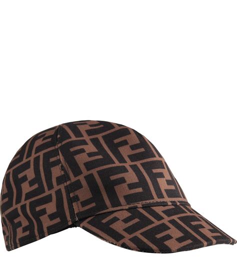 Subito a casa e in tutta sicurezza con ebay! Fendi Kids Cappello marrone per bambini con iconiche FF - CoccoleBimbi