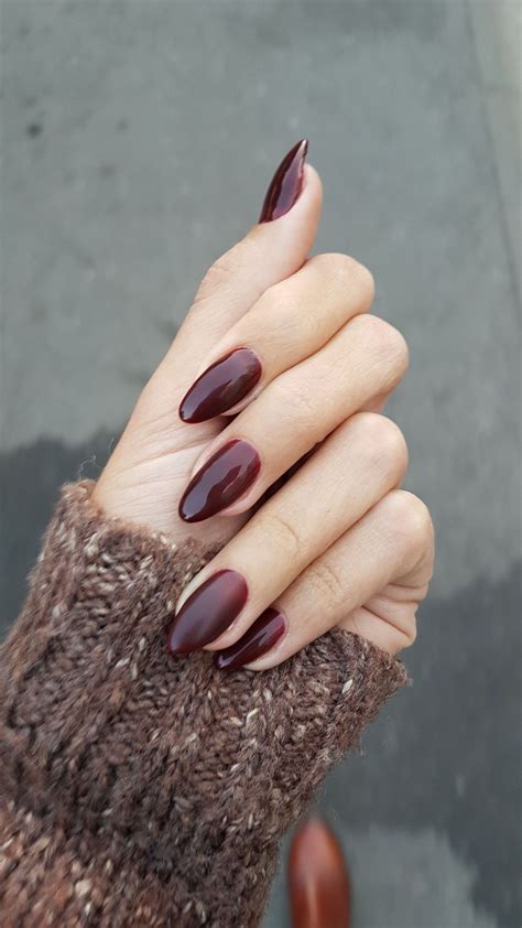 Love This Nail Color For Autumn 😍 Burgundy Elegant Feisty Almond