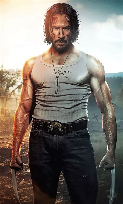 1280x2120 Keanu Reeves As Wolverine Iphone 6 Hd 4k Wallpapers Images