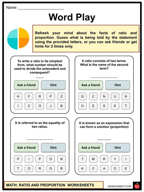Ratio and proportion worksheets