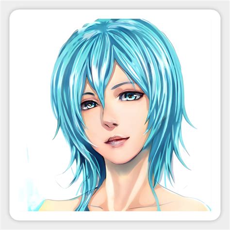 Blue Hair Anime Girl Blue Hair Anime Girl Magnet Teepublic