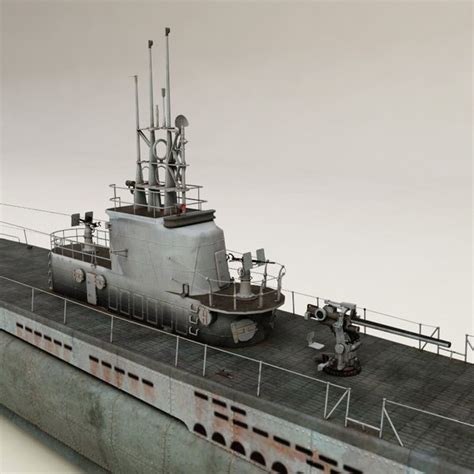 Submarine Uss Gato 3d Model