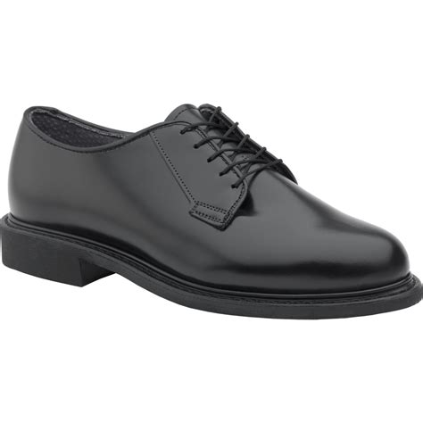 Dlats Mens Military Black Leather Oxford Dress Shoes Low Quarters