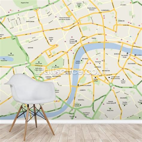 London Map Wallpaper Wallsauce Uk