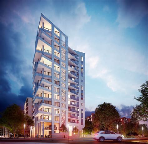 Architectural Visualization Of A Residential Tower Rendering Of