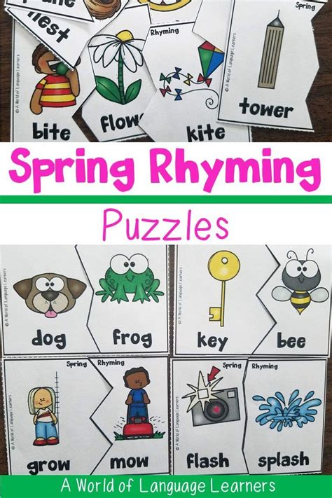 Spring Rhyming Activities Rhyming Activities Spring Teaching Ideas