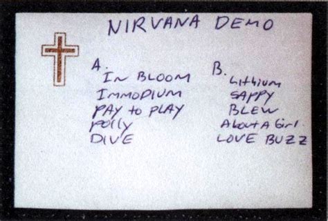 Live Nirvana Demo Tapes Guide Nirvana Demo Tapes