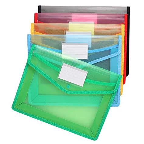 Plastic Envelopes Poly Envelopes Sooez 10 Pack Clear Document Folders Us Letter A4 Size File