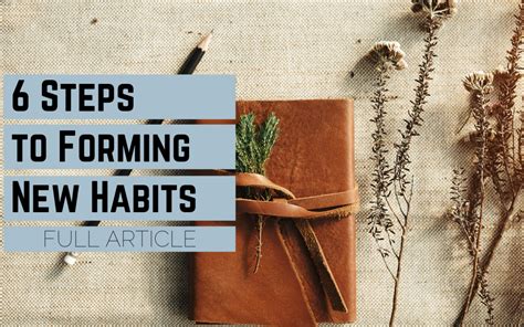 6 Steps To Forming Healthy Habits Michael Henri Coaching