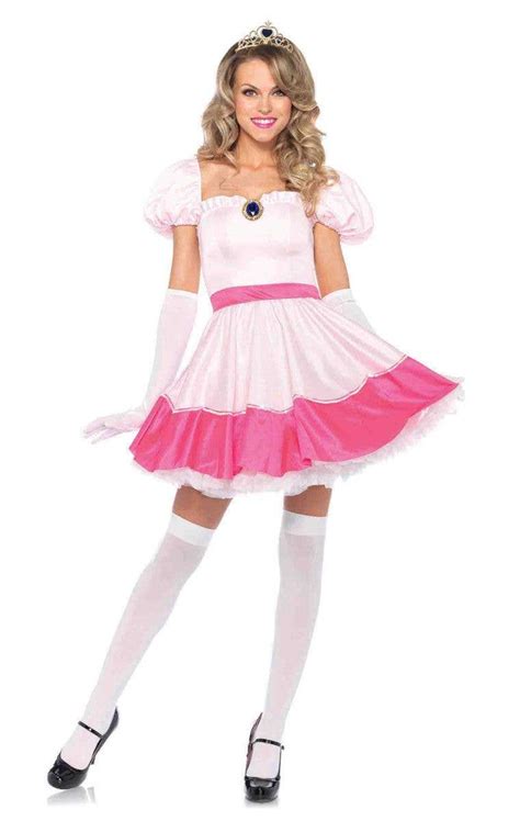 Pink Princess Peach Sexy Costume Womens Nintendo Princess Costume