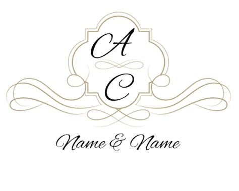 Free Customizable Monogram Frames And Borders Instant Download