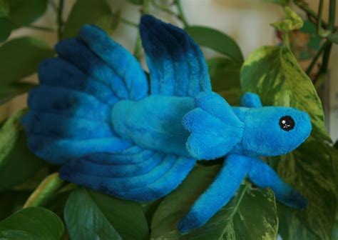 Custom Multi Color Dip Dye Betta Fish Plush Toy By Sleepyanimal