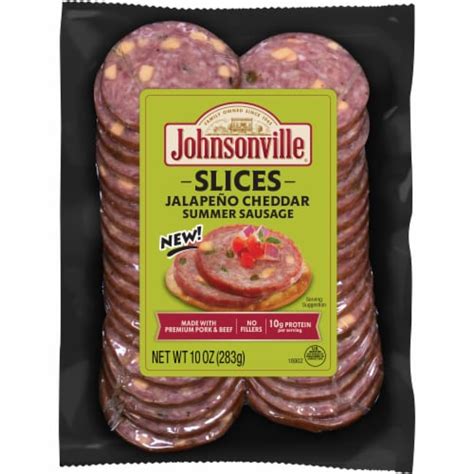 Johnsonville Jalapeno Cheddar Summer Sausage Slices 10 Oz King Soopers