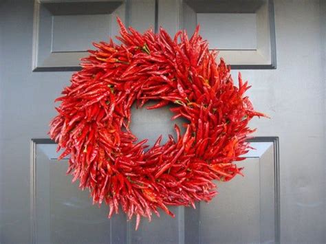Organic Red Chili Pepper Wreath Christmas T Christmas Decor