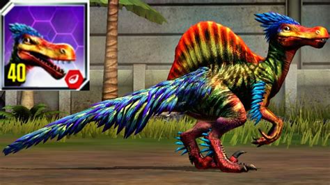 Spinoraptor Max Level 40 Hybrid Jurassic World The Game Youtube