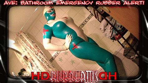Bathroom Emergency Rubber Alert Rubbertits Shiny Kinky Latex Sex