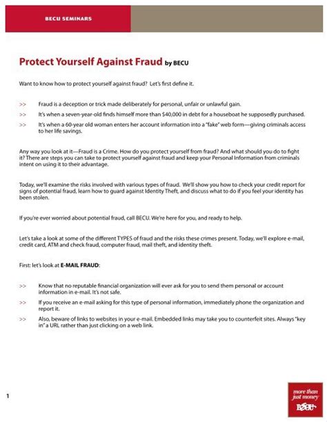 Protect Yourself Against Fraud By Becu
