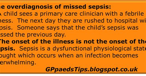 Paediatrics For Primary Care And Anyone Else Think Sepsis What