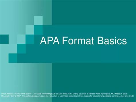 Apa Format Powerpoint Template