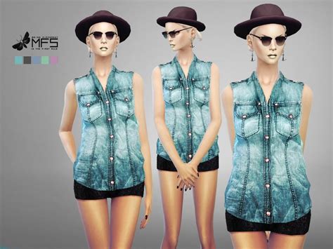 Jeans Vest With Buttons Mesh Edit By Me Standalone Hq Texture