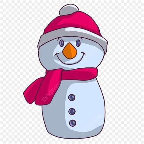 Snowman Scarf Clipart Vector Illustration Of A Snowman Red Hat And