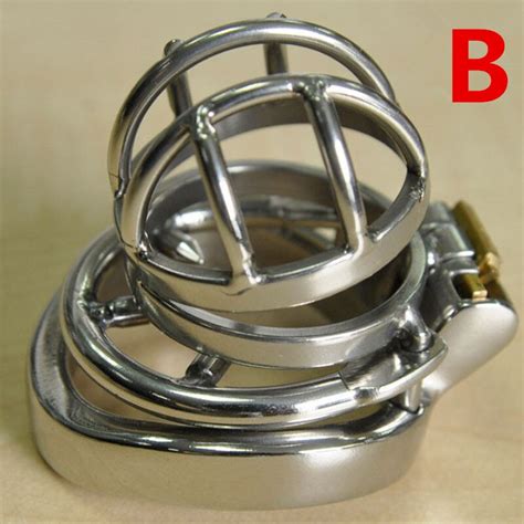 Chastity Device Cock Cage With Metal Anti Drop Ring Stainless Steel
