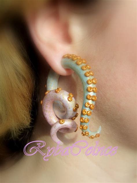 The Earrings Ursula Fake Ear Tentacle Gauge Faux Gauge Gauge