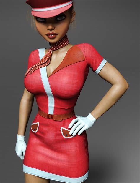 I13 Stewardess Outfit For The Genesis 3 Females Daz 3d