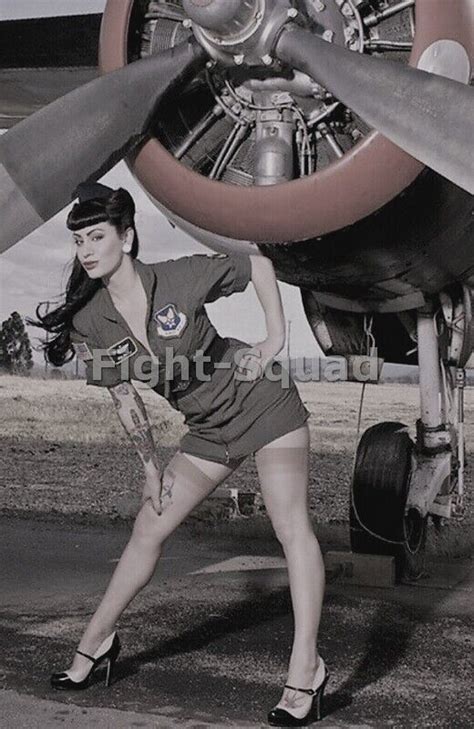 ww2 picture photo aircraft pin up plane aviation woman girl pinup sexy art 4352 ebay