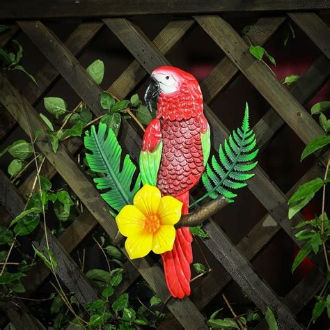 Parrot Metal And Glass Outdoor Wall Decor On Sale Overstock 33250662