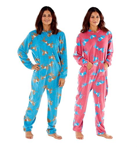 Womens Ladies Fleece Horse Onesie Sleepwear Nightwear Pyjamas Pajama