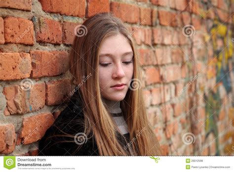 Depressed Girl Stock Photo Image Of Negativity Outdoors 29012598