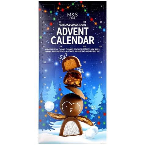 Mands Advent Calendar With Milk Chocolate Treats 380g Peanut Butter