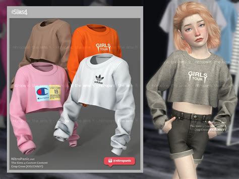 Crop Crew In 2020 Sims 4 Cc Kids Clothing Sims Sims 4