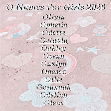 O Names For Girls 2020 Artofit