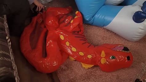 Inflatable Red Dragon Inflation And Deflation Youtube
