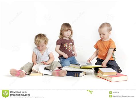 Toddlers Reading Books Stock Photo Image Of Cute Book 19323196